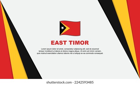 East Timor Flag Abstract Background Design Template. East Timor Independence Day Banner Cartoon Vector Illustration. East Timor Flag
