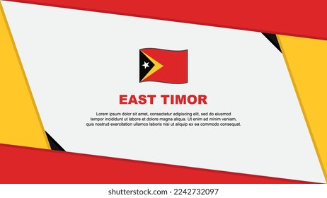 East Timor Flag Abstract Background Design Template. East Timor Independence Day Banner Cartoon Vector Illustration. East Timor Independence Day