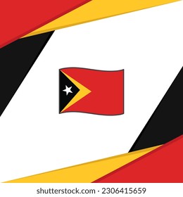 Plantilla de diseño de fondo de resumen de la bandera de Timor Oriental. Cartel del Día de la Independencia de Timor Oriental en medios sociales. Timor Oriental