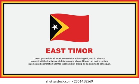 East Timor Flag Abstract Background Design Template. East Timor Independence Day Banner Social Media Vector Illustration. East Timor Banner