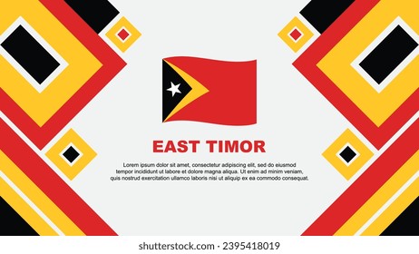 East Timor Flag Abstract Background Design Template. East Timor Independence Day Banner Wallpaper Vector Illustration. East Timor Cartoon