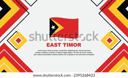 East Timor Flag Abstract Background Design Template. East Timor Independence Day Banner Wallpaper Vector Illustration. East Timor Background