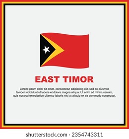East Timor Flag Background Design Template. East Timor Independence Day Banner Social Media Post. East Timor Banner