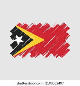 Flag Ost-Timor Schlaglöcher. Nationalflagge