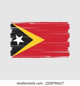 East Timor Flag Brush Vector Illustration