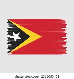 Ilustración del vector de pincel de bandera de Timor Oriental