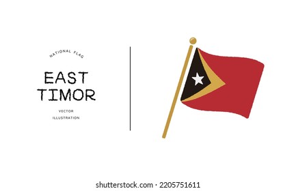 East timor flag icon vector illustration