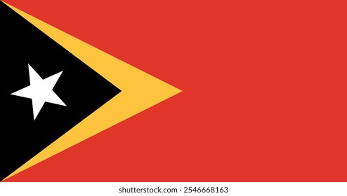 East Timor Flag Illustration Premium Quality High Resolution 300DPI