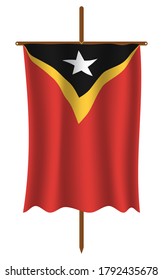 Bild-Vektorgrafik der Osttimor-Flagge.