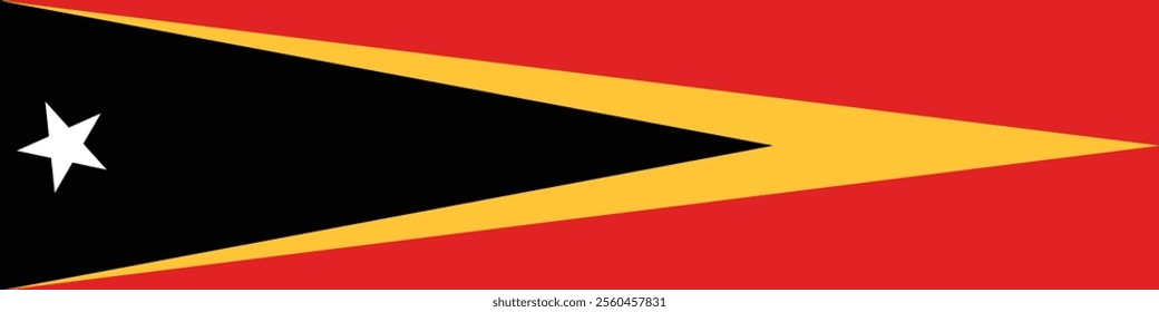 East Timor flag long banner digital vector illustration