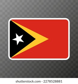 East Timor flag, official colors and proportion. Vector illustration.