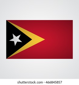 East Timor flag on a gray background. Vector illustration
