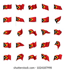 east timor flag, vector illustration