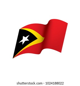 east timor flag, vector illustration