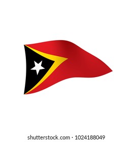 east timor flag, vector illustration