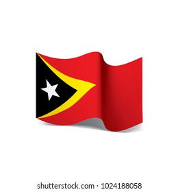 east timor flag, vector illustration