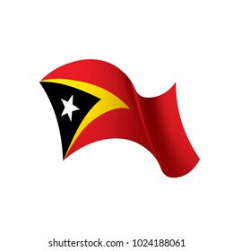 east timor flag, vector illustration