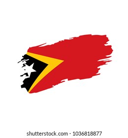 east timor flag, vector illustration on a white background