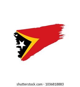 east timor flag, vector illustration on a white background