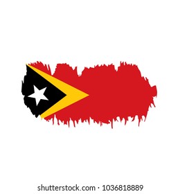 east timor flag, vector illustration on a white background