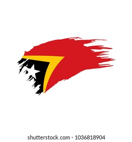 east timor flag, vector illustration on a white background