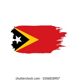 east timor flag, vector illustration on a white background