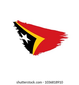 east timor flag, vector illustration on a white background