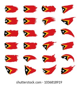 east timor flag, vector illustration on a white background