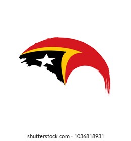 east timor flag, vector illustration on a white background