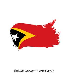 east timor flag, vector illustration on a white background