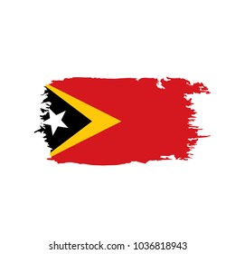 east timor flag, vector illustration on a white background