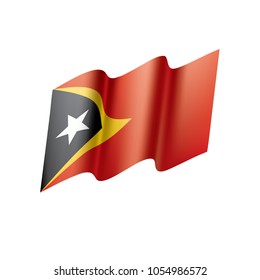 east timor flag, vector illustration