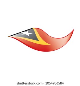 east timor flag, vector illustration