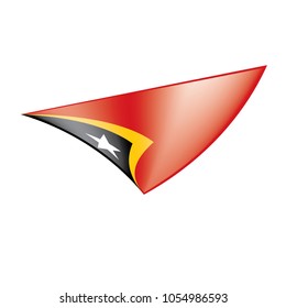 east timor flag, vector illustration