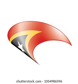 east timor flag, vector illustration