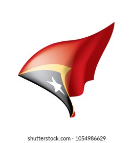 east timor flag, vector illustration