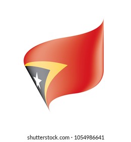 east timor flag, vector illustration