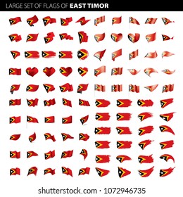 east timor flag, vector illustration