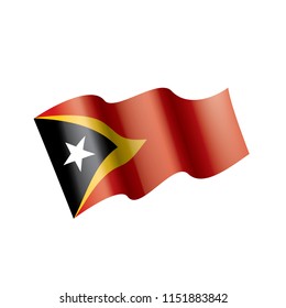 east timor flag, vector illustration on a white background