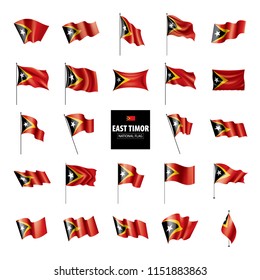 east timor flag, vector illustration on a white background