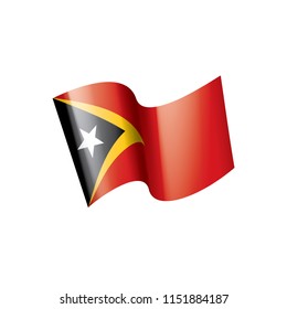 east timor flag, vector illustration on a white background