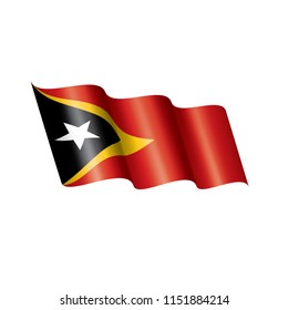 east timor flag, vector illustration on a white background