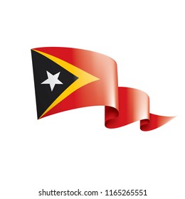 east timor flag, vector illustration on a white background