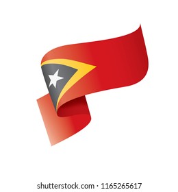 east timor flag, vector illustration on a white background