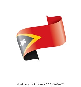east timor flag, vector illustration on a white background