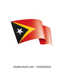 east timor flag, vector illustration on a white background