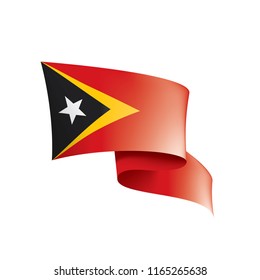 east timor flag, vector illustration on a white background