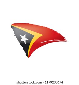 east timor flag, vector illustration on a white background