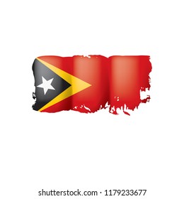 east timor flag, vector illustration on a white background