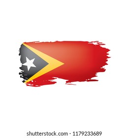 east timor flag, vector illustration on a white background